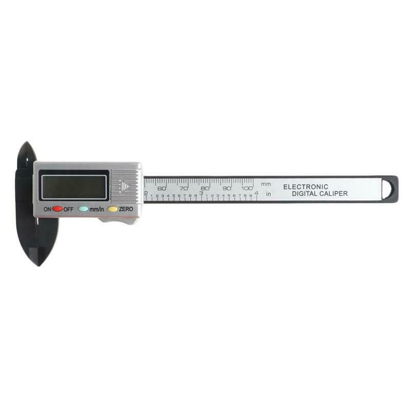100mm 4inch LCD Digital Electronic Carbon Fiber Vernier Caliper Gauge Micrometer