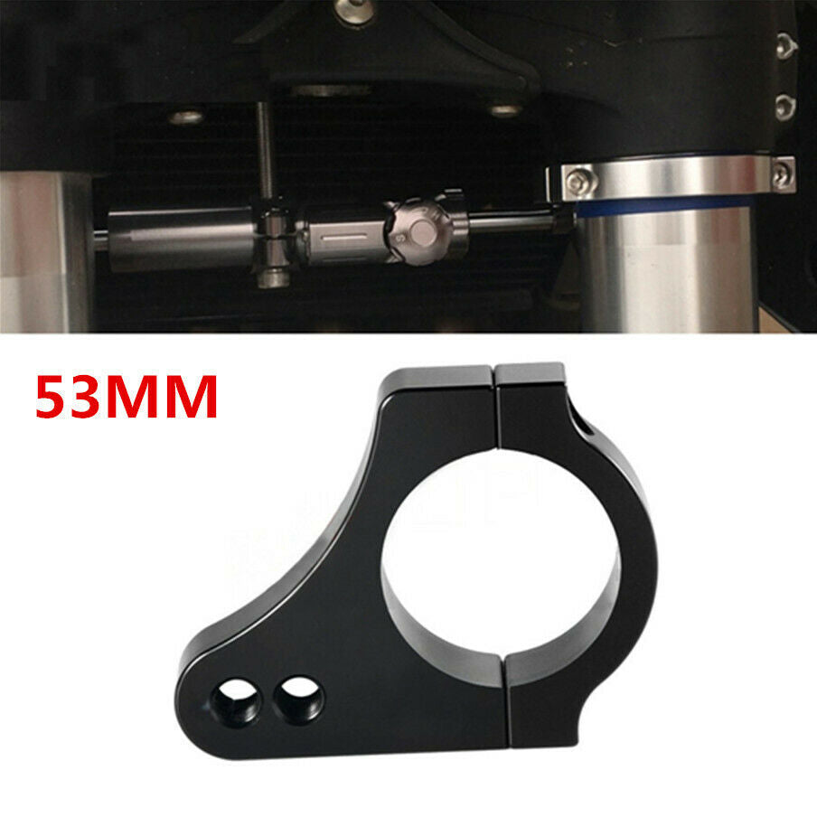 53MM Motorcycle Aluminium Steering Damper Fork Bracket Reduce Lever Vibration