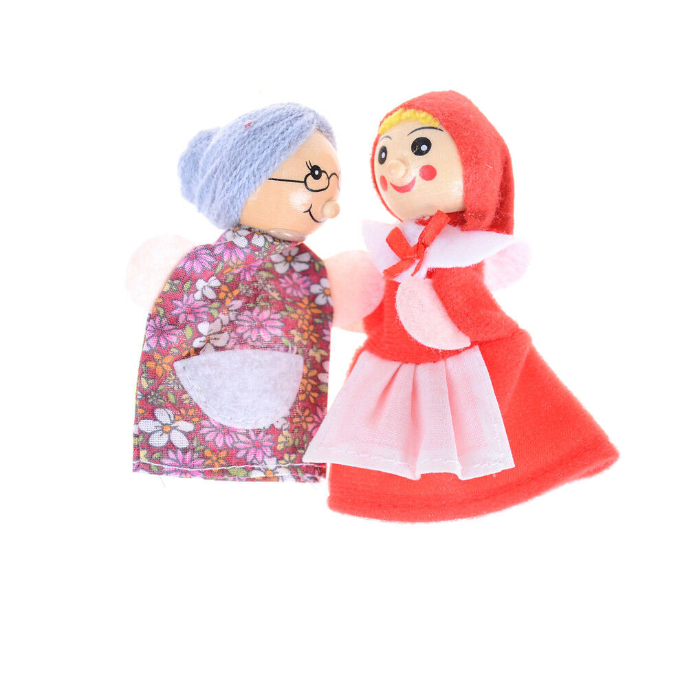 Little Red Riding Hood Story Play Game Finger Puppets Toys Set Gi.l8