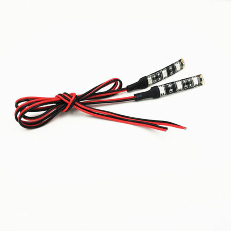 Headlight Projector Gauge Cluster Foot Area Lamps 3SMD Red LED Strip Light