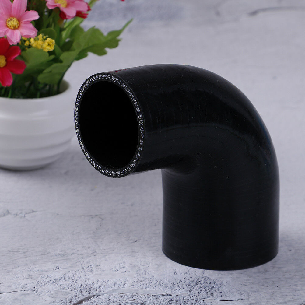 Black 90 degree reducer silicone hose 51-63mm pipe coupler DD
