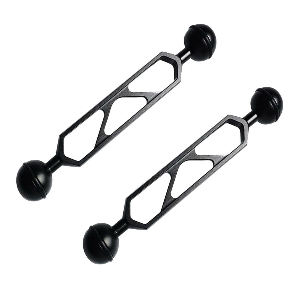 2x Diving Dual Ball Joint Camera Extension Arm Connector Clamp Adapter 6''