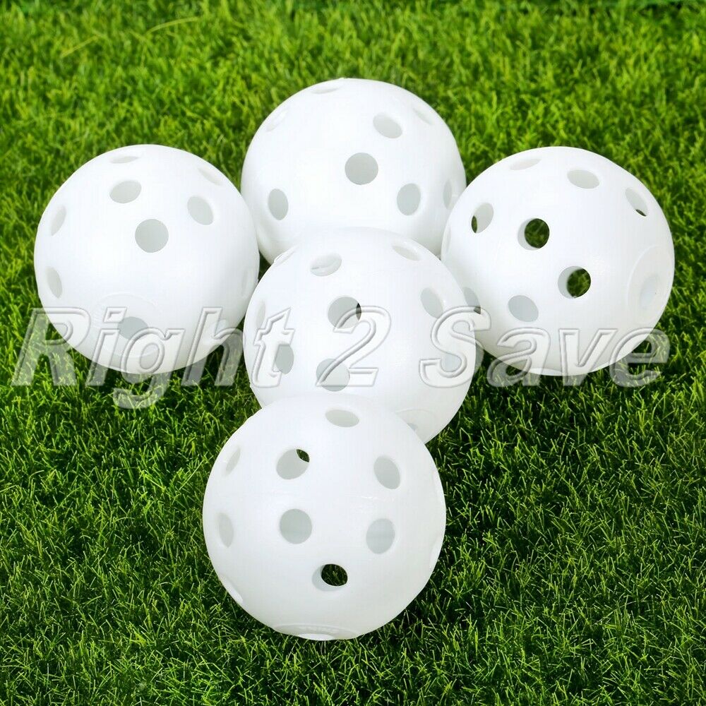 50Pcs Golf Practice Balls Plastic  Airflow Hollow Sports Training Tennis