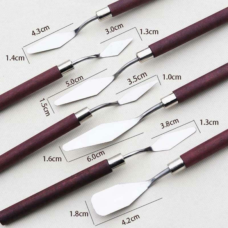 7 PCS Stainless Steel Spatula Palette Knives Oil Painting Accessories for Artist
