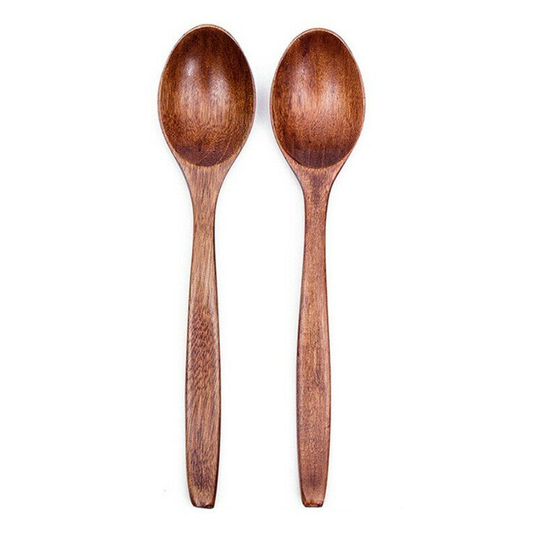 Wooden Spoon Bamboo Kitchen Cooking Utensil Tool Soup Teaspoon Catering A.l8