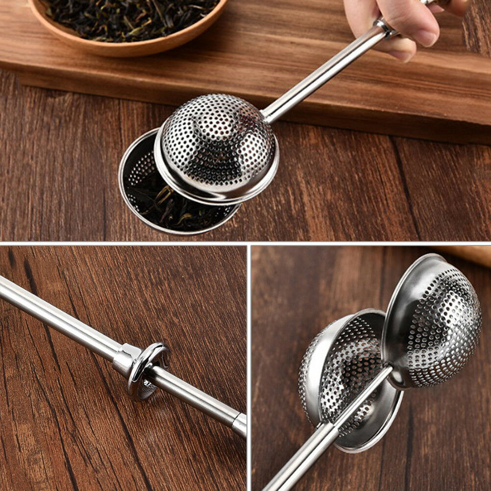 Tea ball tea infuser stainless steel longhandle tea strainer filter tea inter.DF