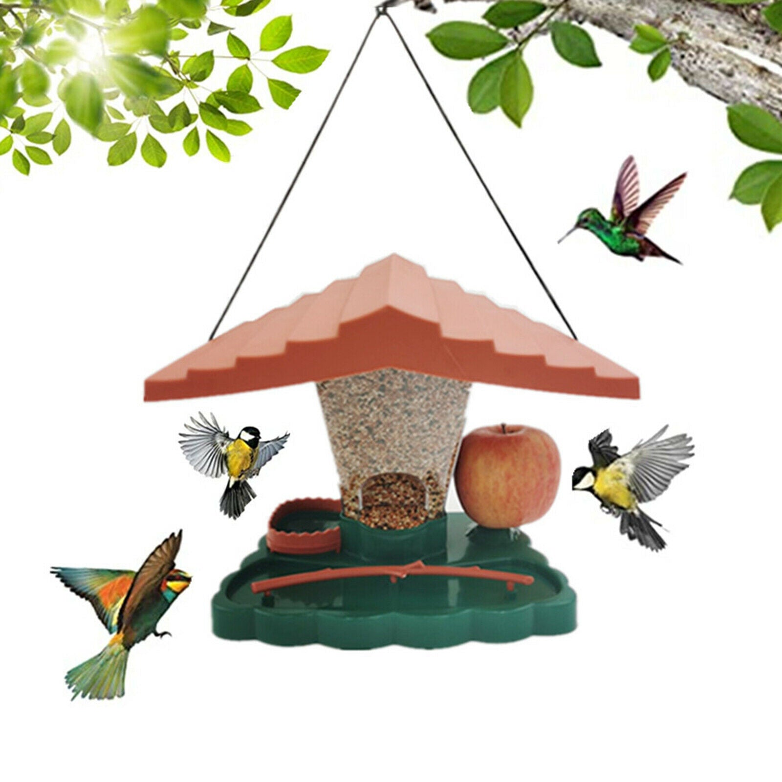 Premium Hanging Bird Feeder Garden Outdoor Decor Gifts for Bird Lover Kids