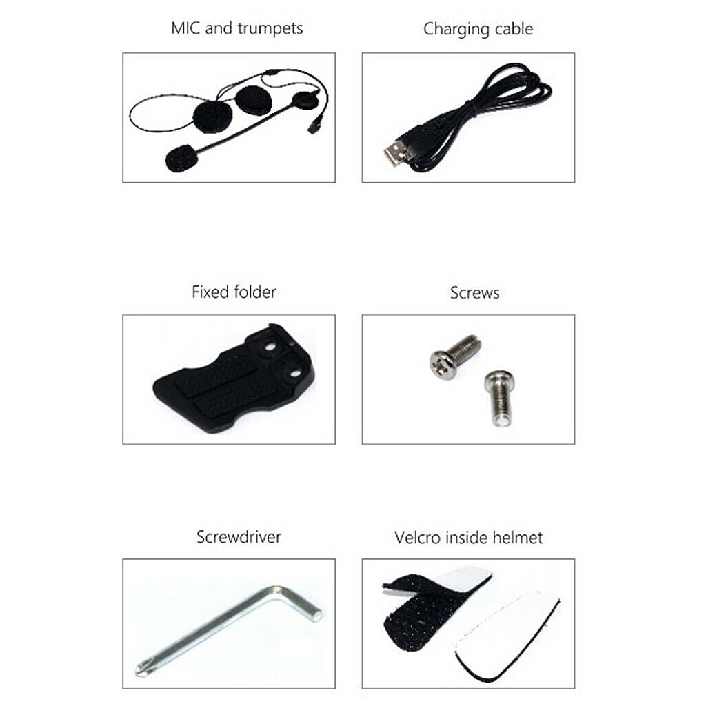 Motorcycle Headset,  CSR Bluetooth 4.1 Helmet Intercom, Stereo