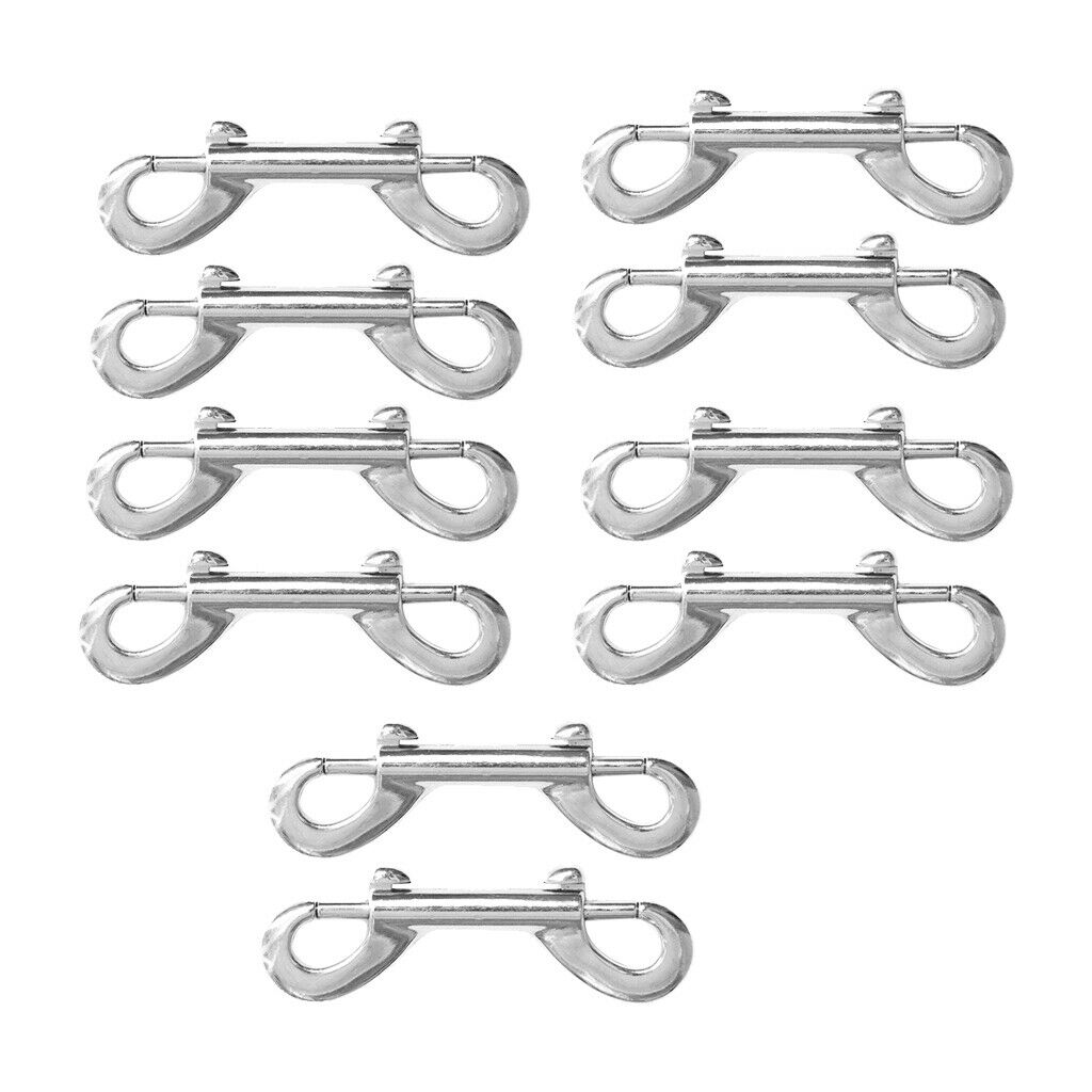 10Pcs Double End Snap Hooks Clips Bolts Security Carabiner for Keychain 9cm