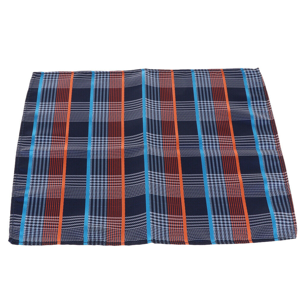 Cotton Plaid Men's Handkerchief Square Decorative Suits Grid Hanky Style 01