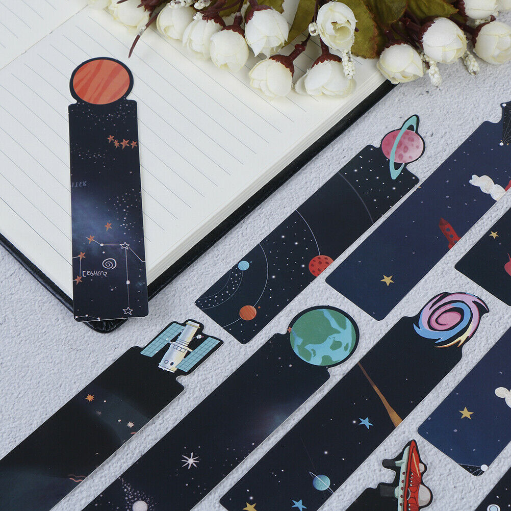 30Pcs/Set Planet Bookmark Message Card Creative Galaxy Paper Bookmark JfJ.l8