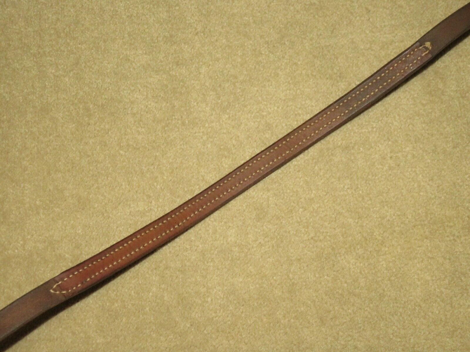 Light Use HIGH QUALITY Supple 5/8" Stitched Brown Leather Dog Collar ~ Size 26"