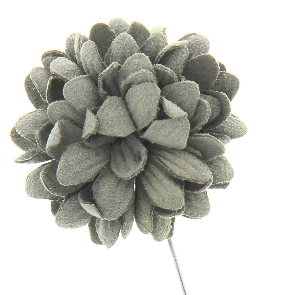 Mens Lapel Light green Flower Boutonniere Stick Brooch Pin Corsage