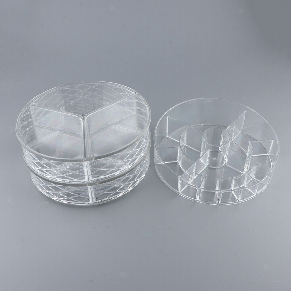 Acrylic Makeup Cosmetic Organizer&Drawer 360 Degree Rotating Fish Scales