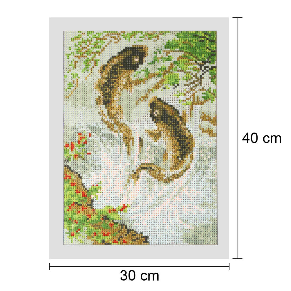 Fishs 5D Round Diamond DIY Painting Embroidery Craft Kit Home Decor Gifts @