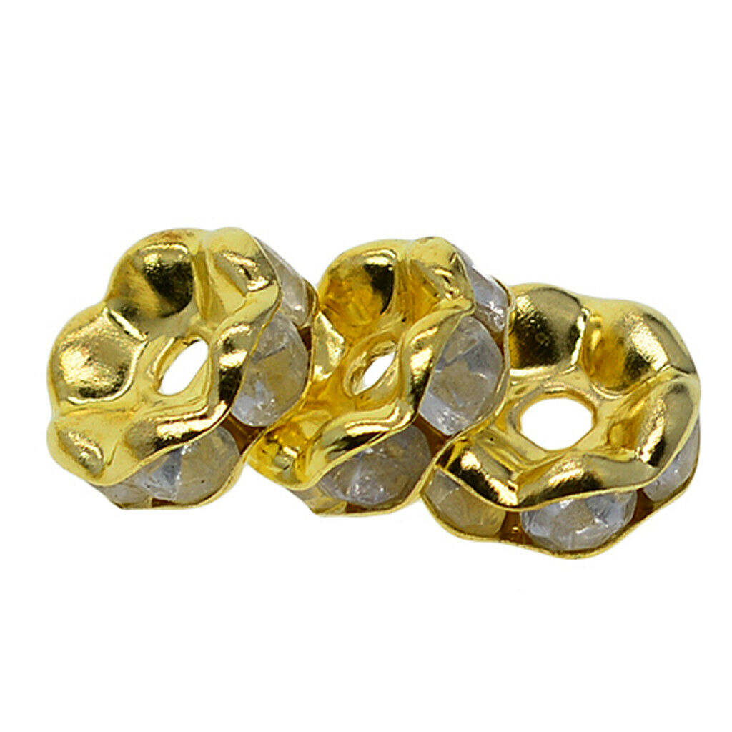 200 Golden Rondelle Spacer Loose Beads Czech