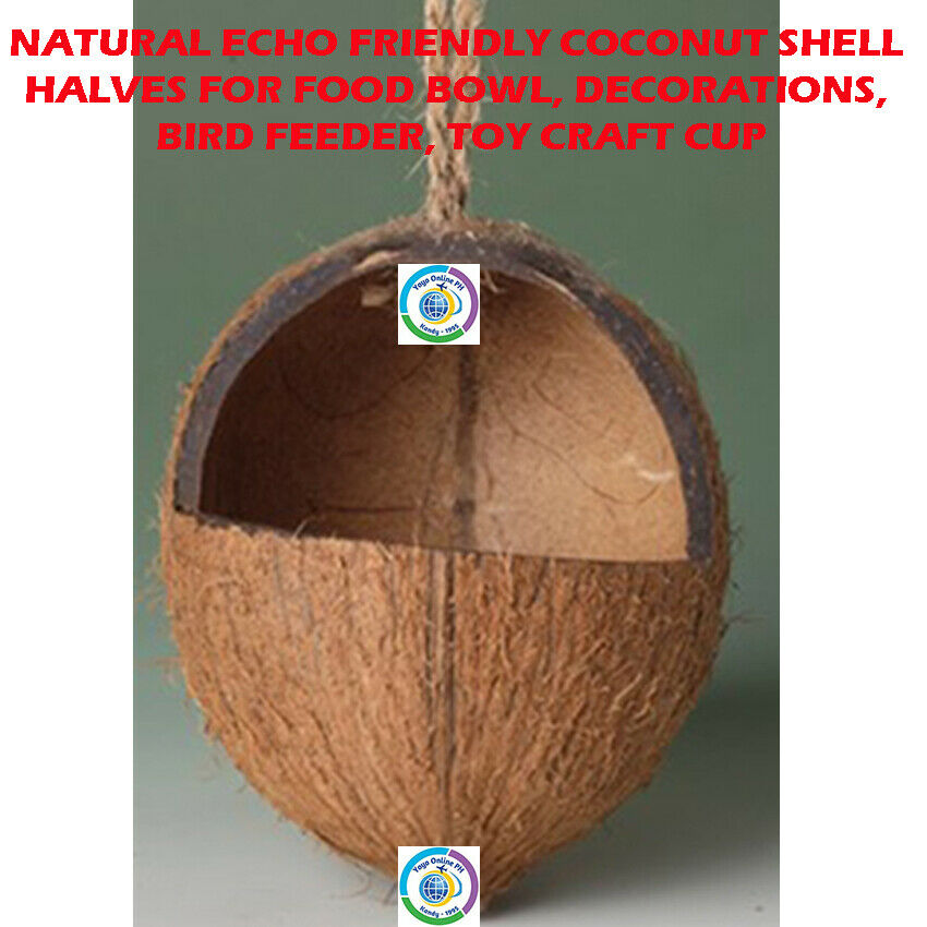 Coconut Shell Bird Nest House Hut Cage Feeder Toys For The pet bird is the palac