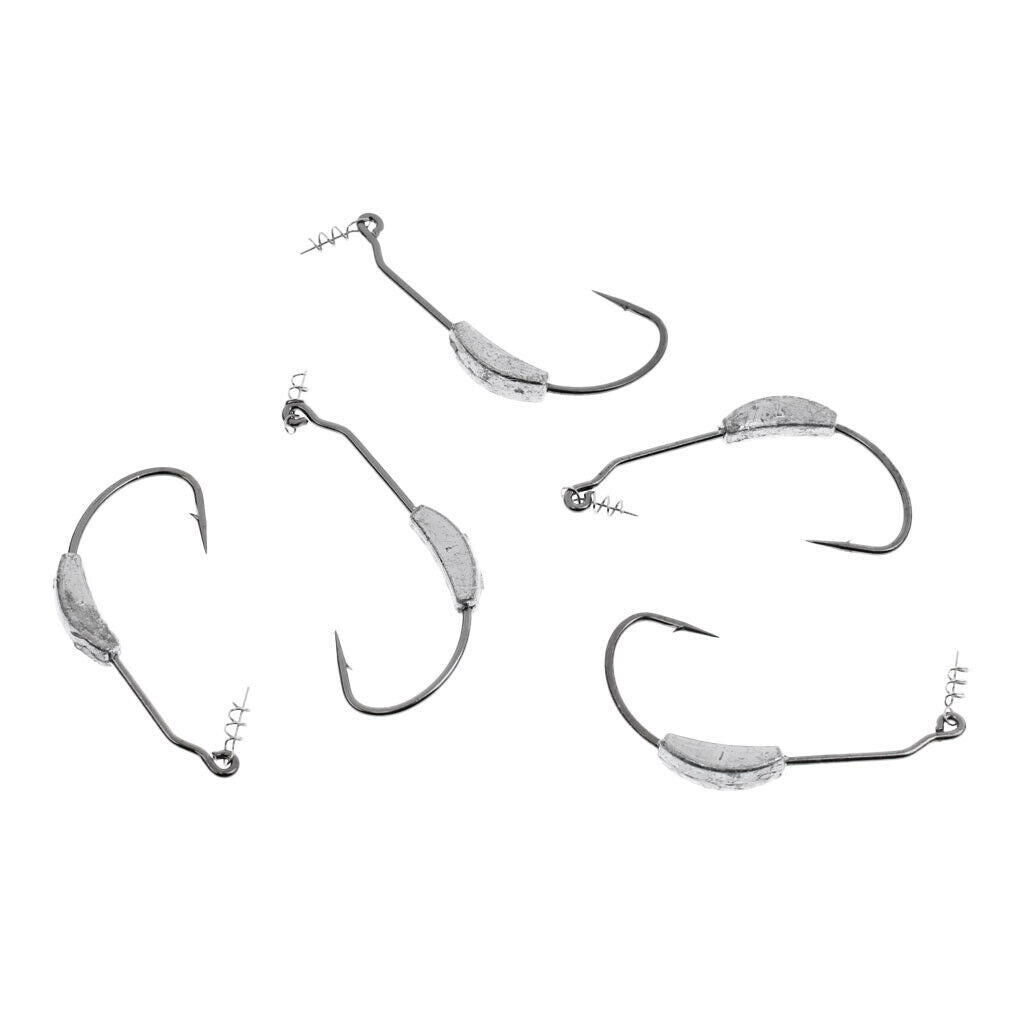 5Pcs High-carbon Steel Weighted Swimbait Hook Fishhook with   7g