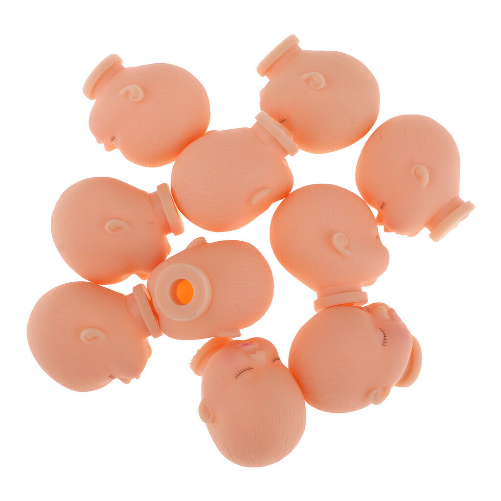 40 lot Cute Sleeping Baby Bald Head Sculpt Accs Custom Parts Simulation