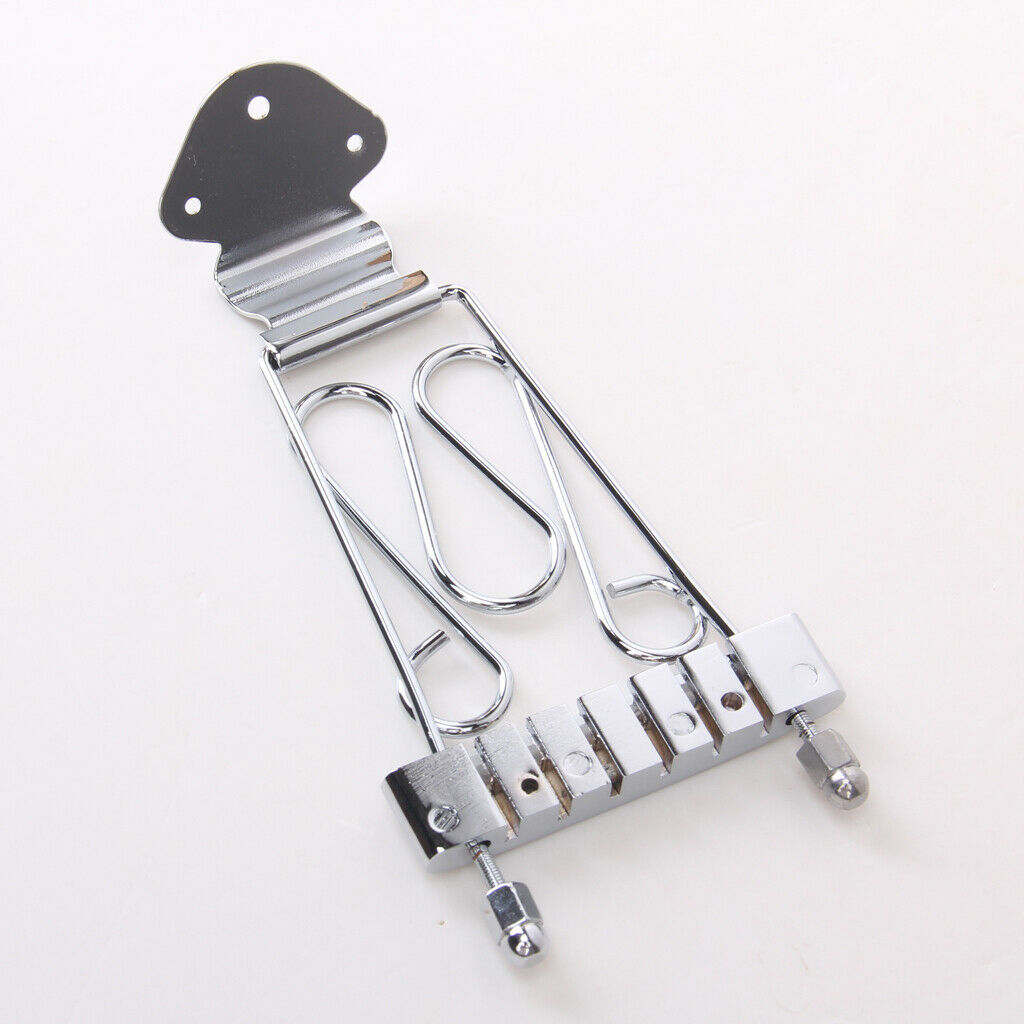 Chrome Trapeze Tailpiece Wired Frame For Archtop Guitar