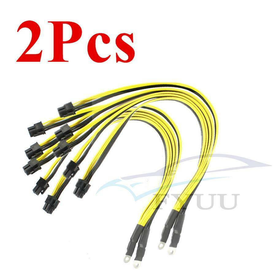 2pcs S7 S9 to 5X PCI-E PCIe 6Pin GPU Graphics Power Cable BTC Miner S11 T9+ X10