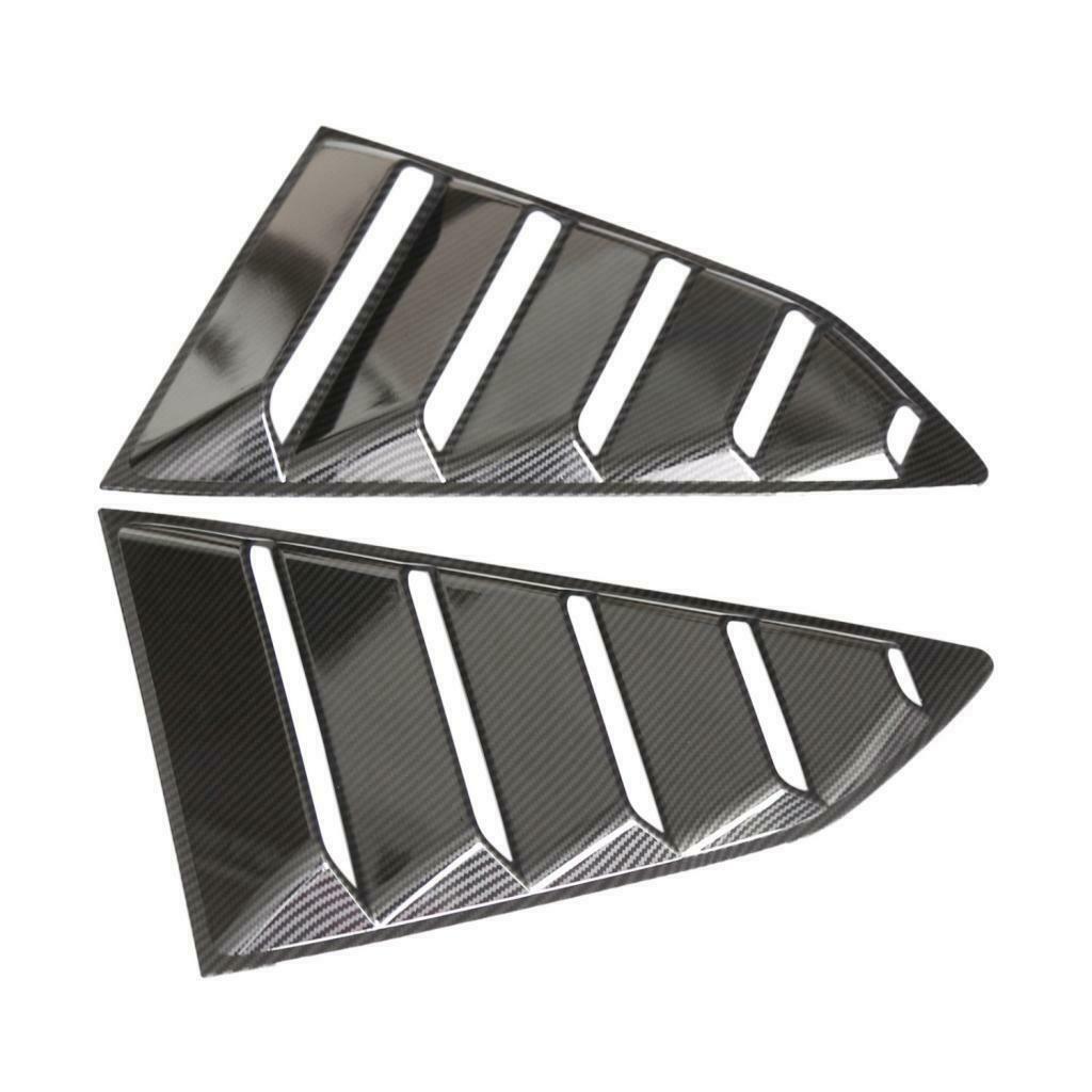 1 Pair Black Vent 1/4 Quarter Side Window Louver Cover For Chevrolet Camaro
