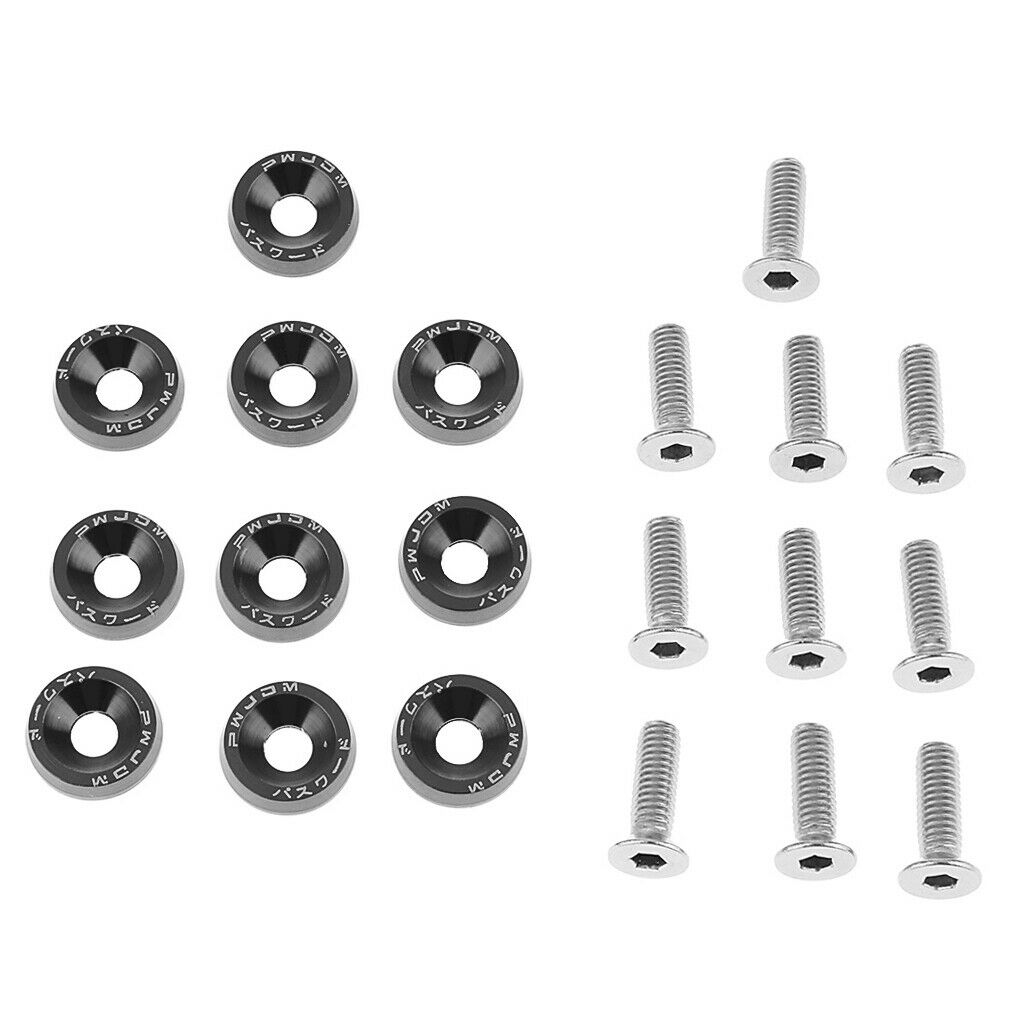 Reinforcement Aluminum Washers Cup Head Screw 6mm Cone Screw Gasket Black
