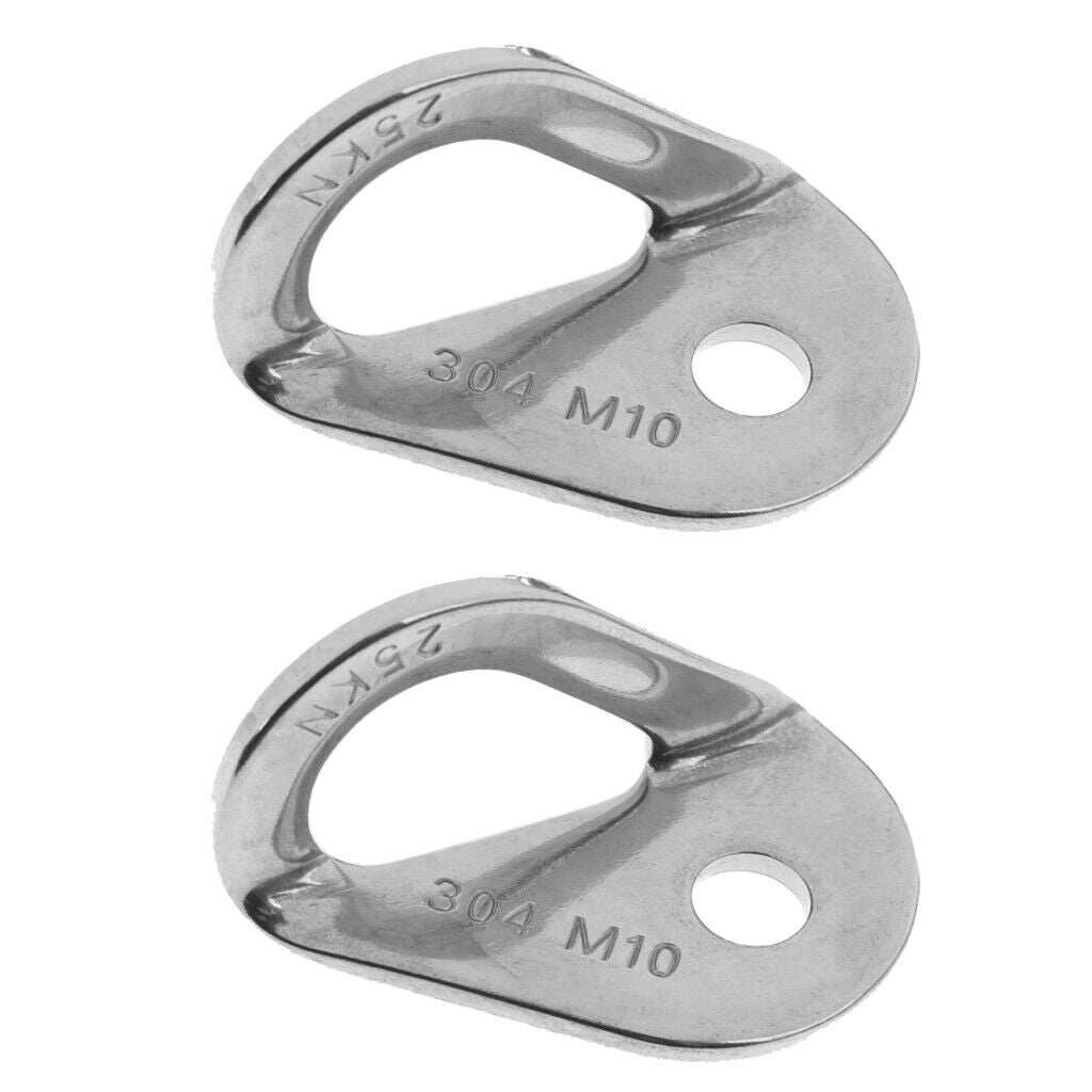 2x 3/8" 25KN Stainless Steel Bolt Hanger for Belay   Rigging Climbing