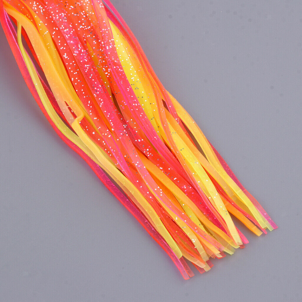 5pcs Fishing Lure Skirt Marlin Tuna Trolling Lure Head Lure Offshore Fishing