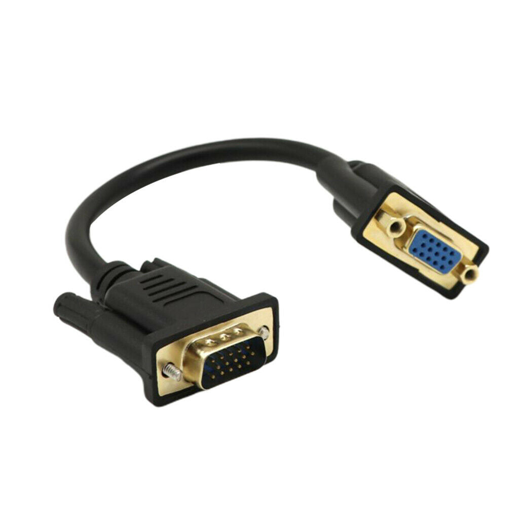 Set of 2 VGA Male to Female Connector Cable Extension Cord for Computer