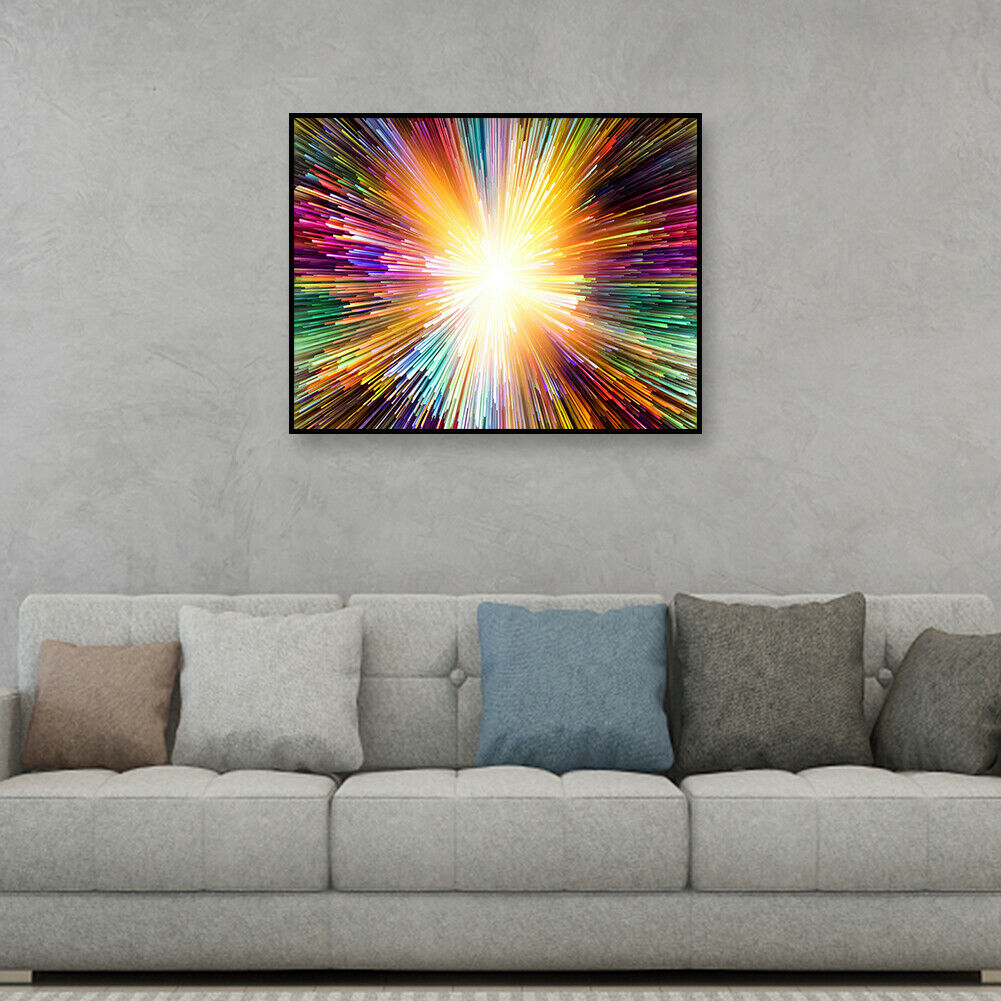 DIY Dazzling Light Full Drill Round Diamond Painting 5D Mosaic Kit for Bead Art