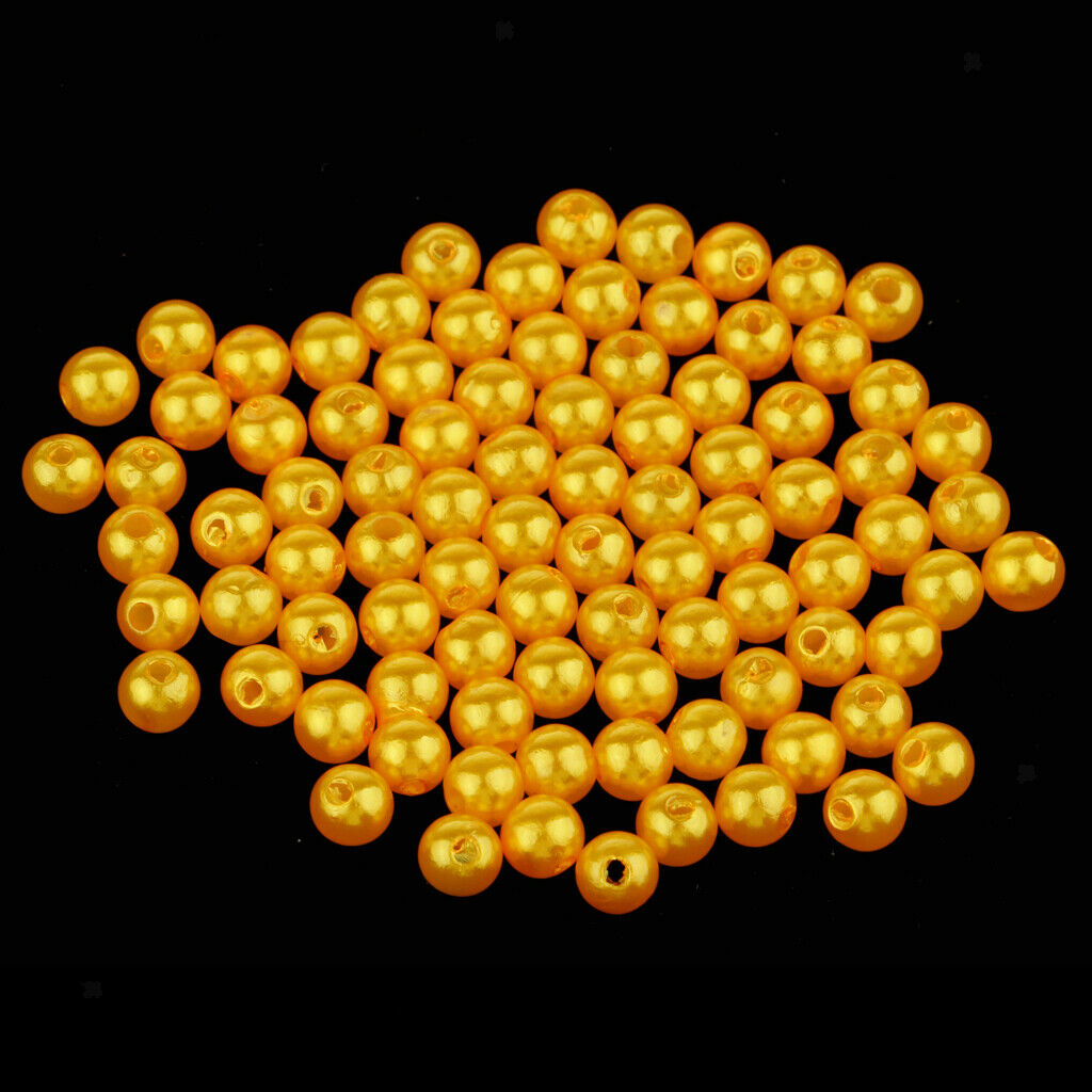 60 Pieces Carp Lure Fishing Beads Round Floating Fishing Beads Golden