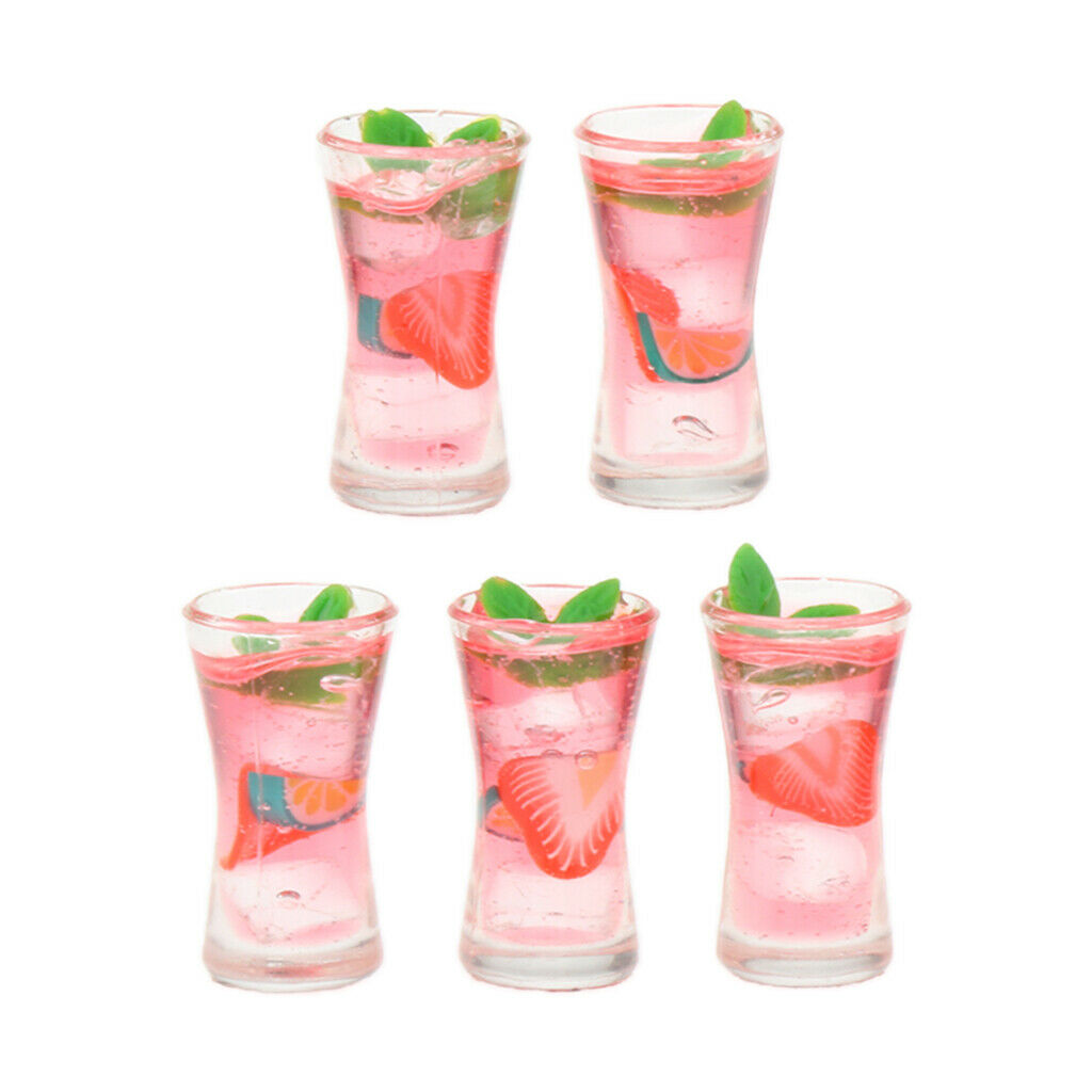 10 lot 1/12 Mint Cocktail Glasses Drinks Kitchen Pub Bar DIY Life Scenes