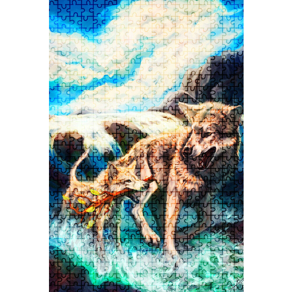 1000pcs DIY Branch Wolves on River Puzzle Educational Learning Jigsaw Toys @