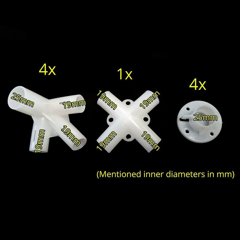 9pcs/set 3x3m Spare Parts for Gazebo Awning Tent Feet Corner Center Connector
