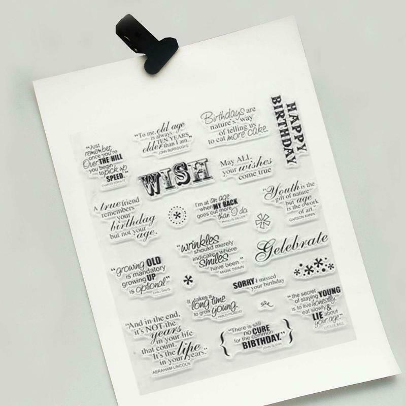 Wish Blessing Silicone Clear Seal Stamp DIY Scrapbooking Embossing Photo Album
