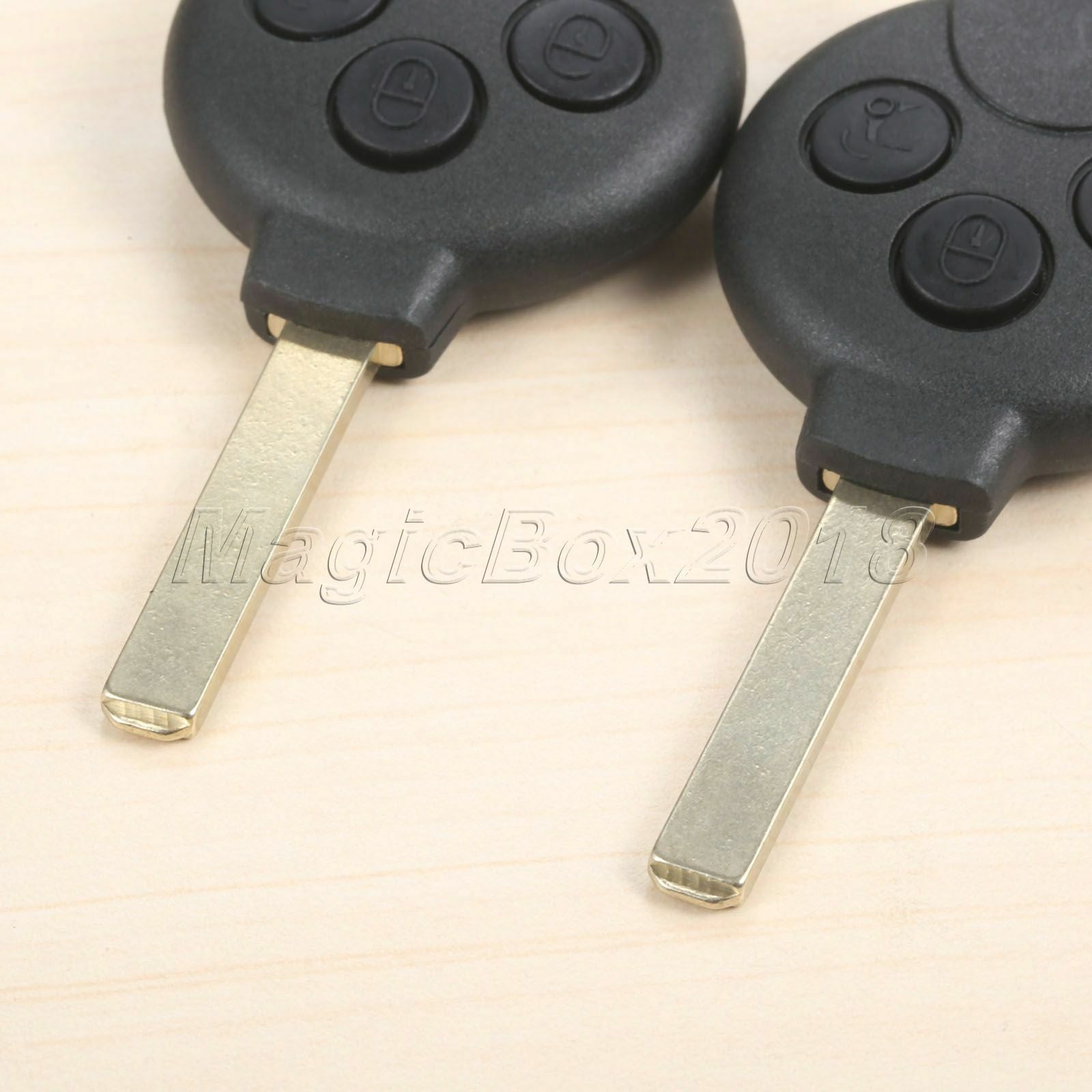 2X Remote Key Fob 3BTN ID46 Chip For Car 07â€“13 Mercedes-Benz Smart Fortwo 451