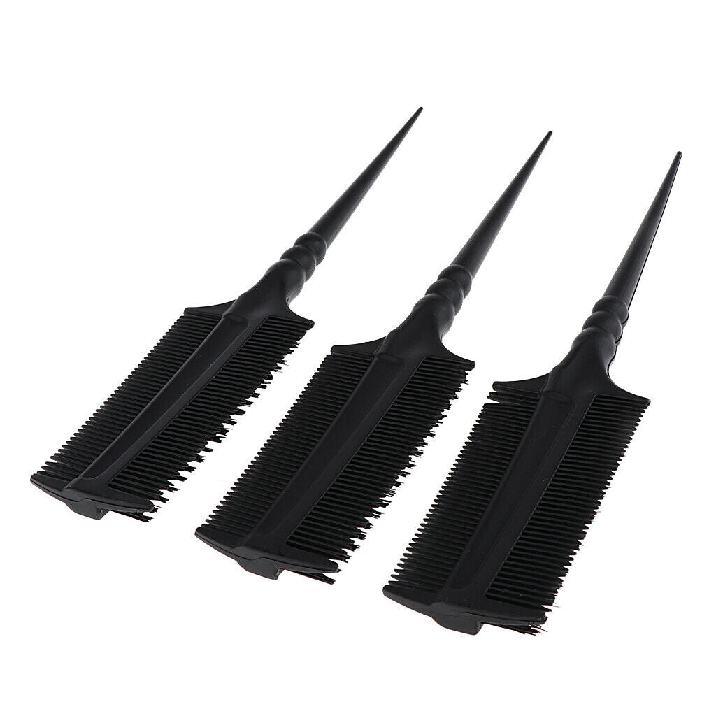 3pcs Highlight Highlighting Comb Teasing Rat Tail Combs Travel Pocket Brush