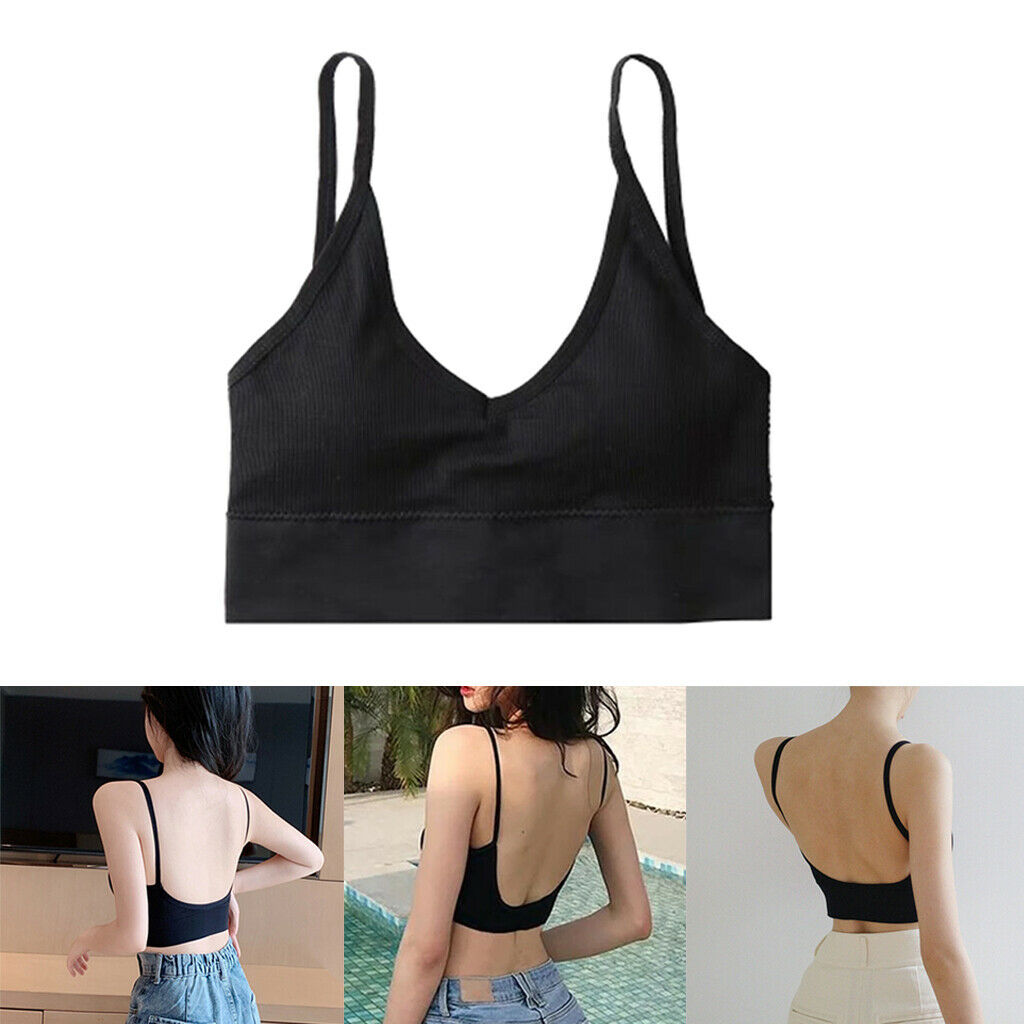 2PCS Bralette Summer Spaghetti Straps Wirefree Comfort Bra Camisole Crop Top