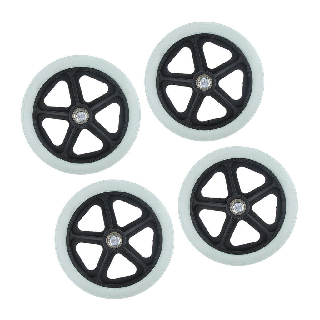 4 Pack Universal Durable 7 Inch Wheels Solid Tires Replacement Scooters