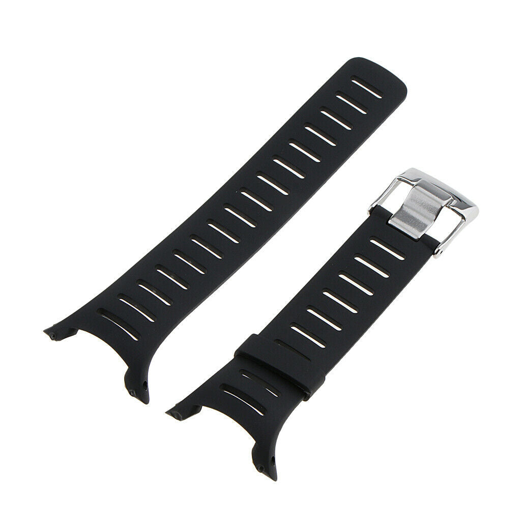 Black Rubber Watch Strap for SUUNTO T1 T1C T3 T3C T3D T4C T4D with Tools