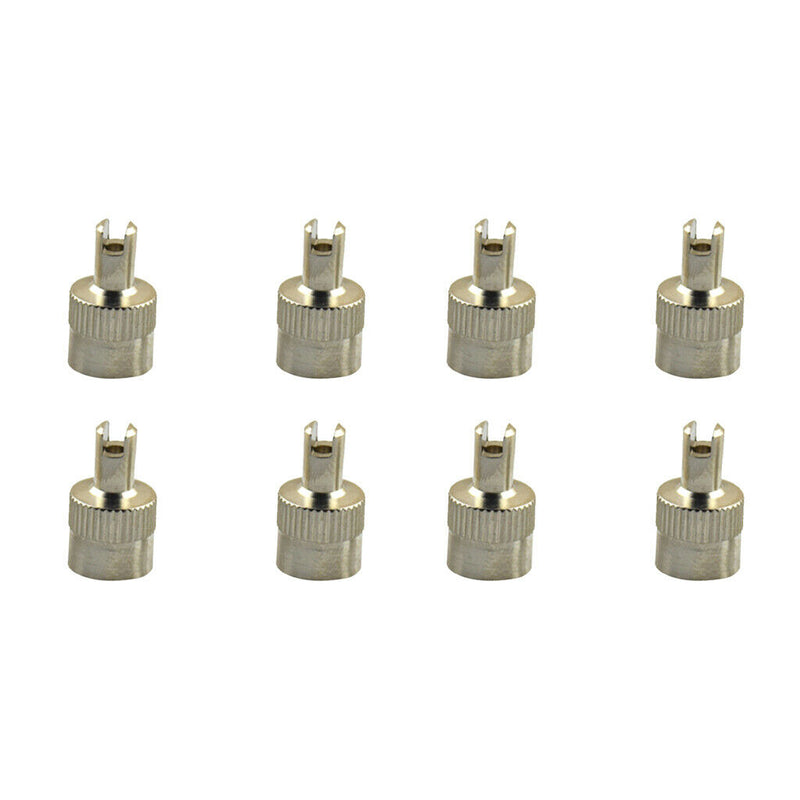 8 Pieces Motorcyle Car Slotted Head Valve Stem Caps with Core Remover Tool