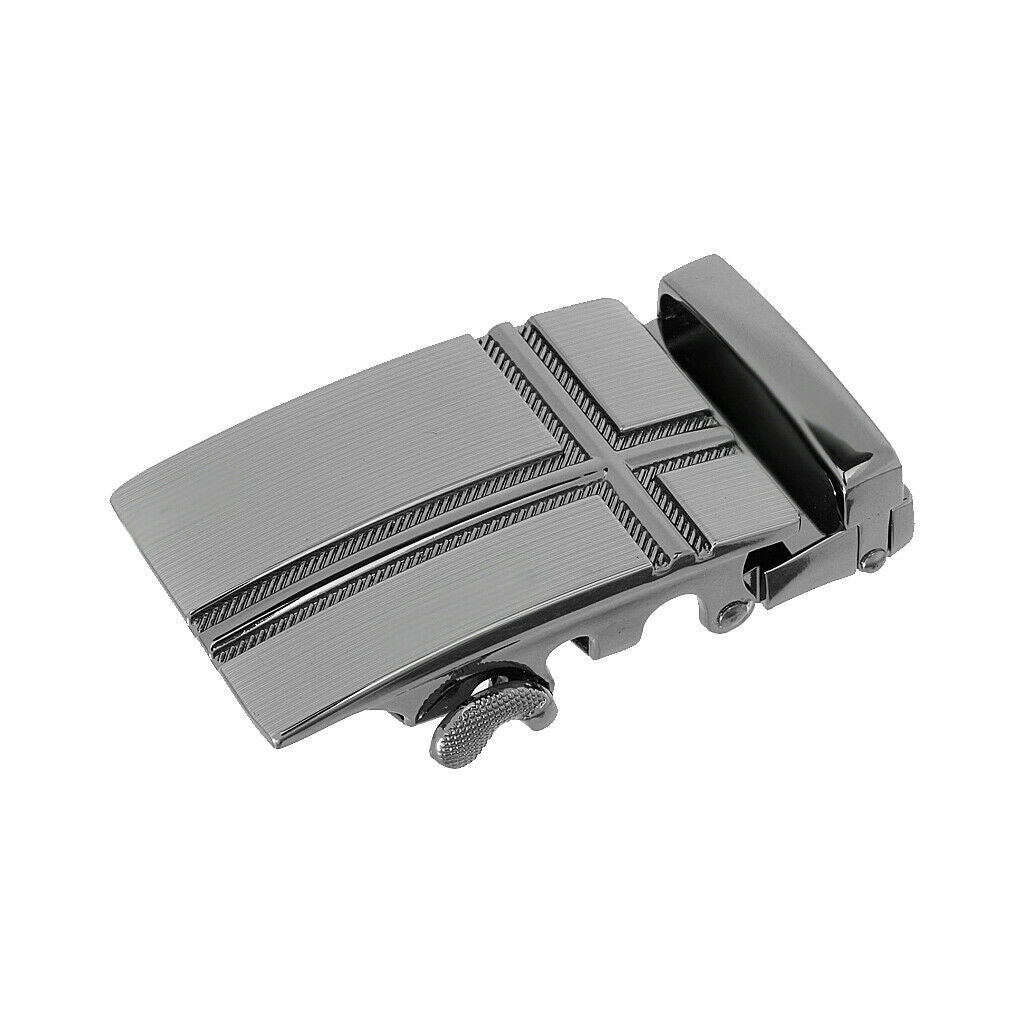 2 Pieces Men's Ratchet Belt Buckle Automatic Sliding Buckle Fit 35mm Leather -