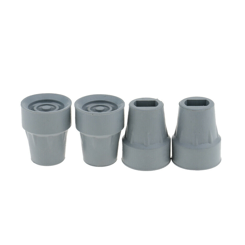 Lots 4Pcs Non- Kickstand End Feet Walking Hiking Stick Trekking