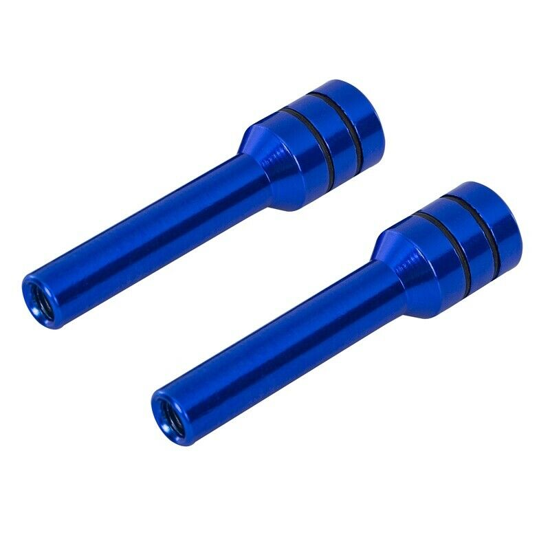 2pcs Universal Blue Car Interior Door Lock Knob Pull Pin Cover Aluminum New
