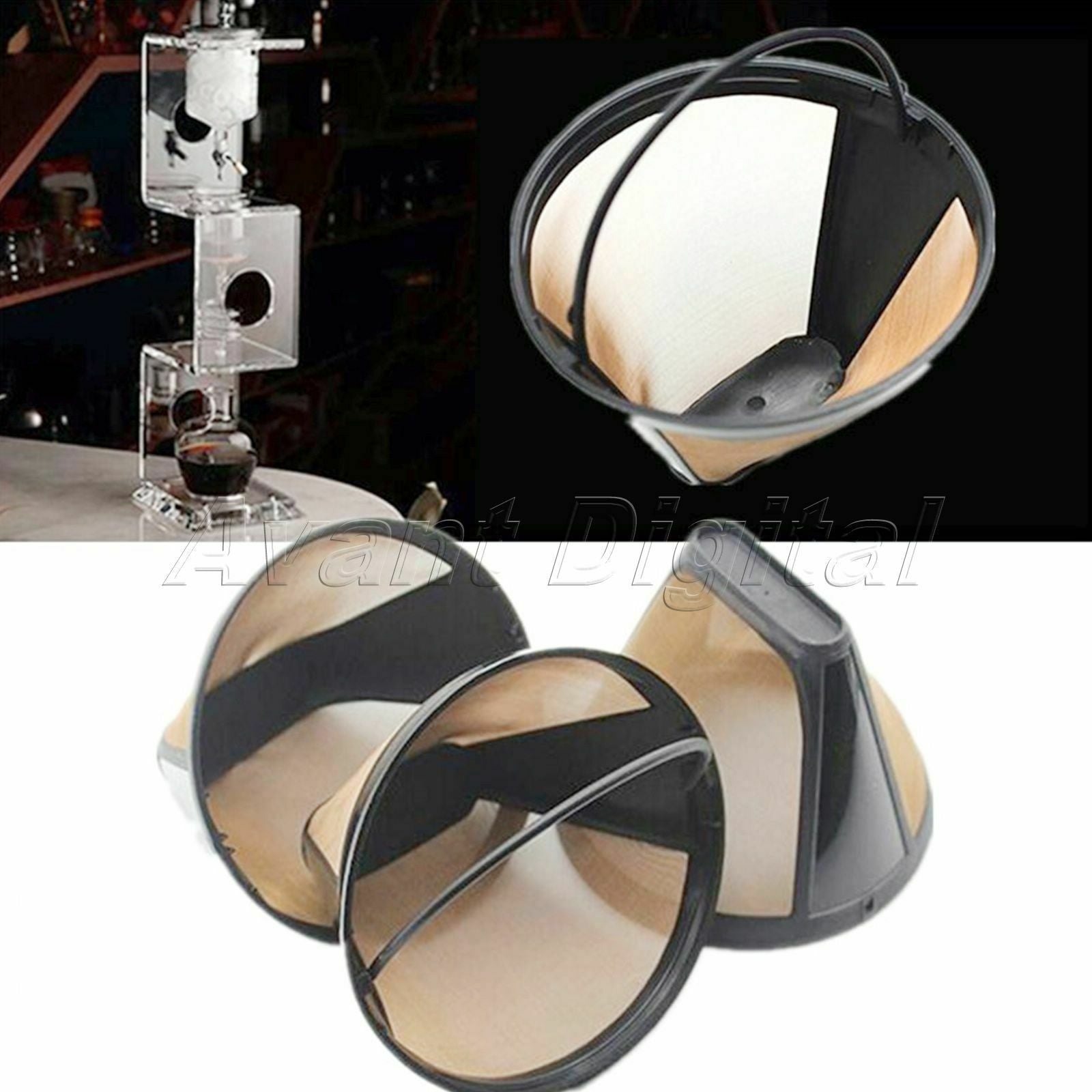 10-12 Cup Cone-Style Coffee Maker Filter Reusable Coffeemaker Strainer Part New