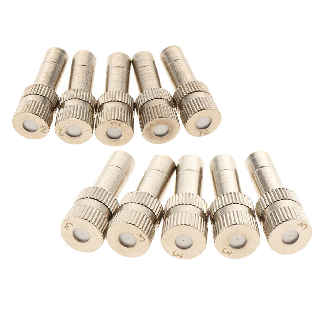 10Pack 0.2mm 6mm Low Pressure Nozzles Garden Irrigation Fog Misting Nozzles