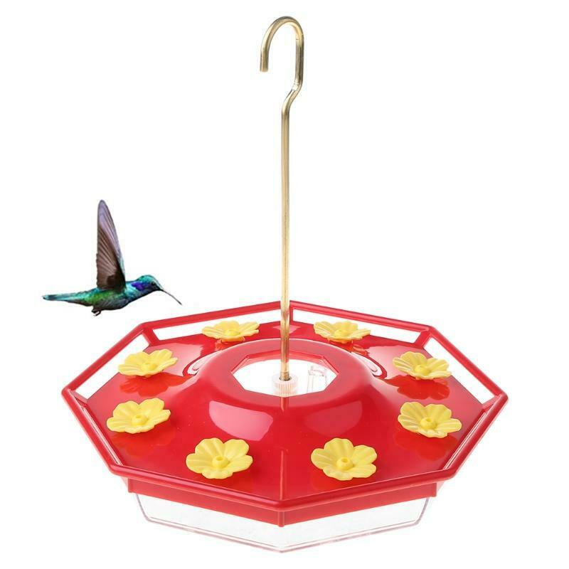12 oz Plastic Hanging Hummingbird Feeder with 4 Feeding Ports