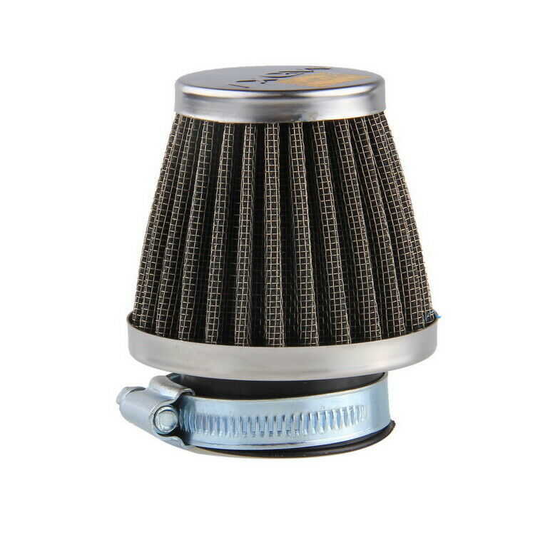1PC Chrome 42mm Engine Inlet Motorcycle Air Filter Intake Cleaner Universal Fit