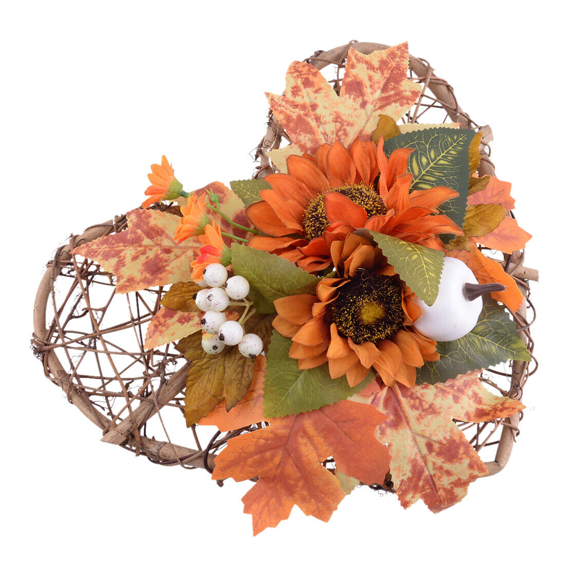 Halloween Fall Door Pumpkin Wreath Autumn Maple Leaf Garland Home Decor B5